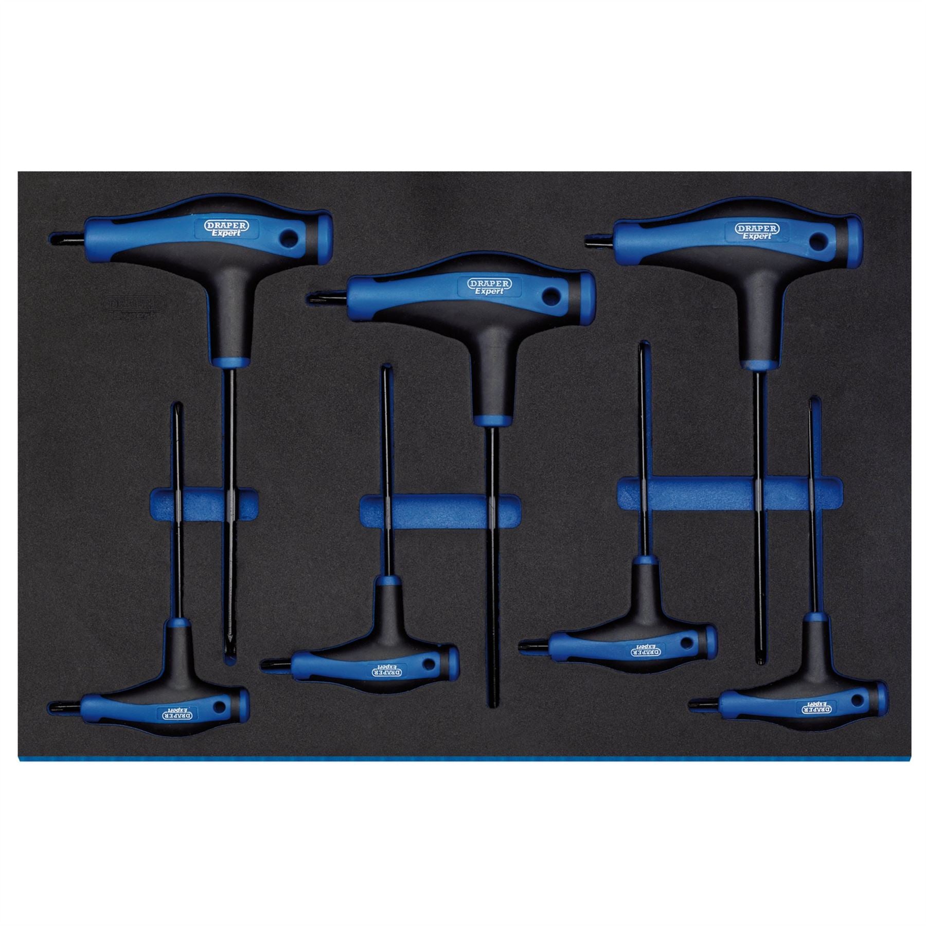 Draper 63505 TX-STAR® T' Handle Key Set in 3/4 Drawer EVA Insert Tray 7 Piece Draper