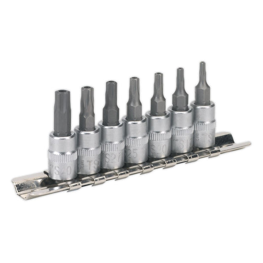 Sealey SX106 TRX-TS* Security Socket Bit Set 7pc 1/4"Sq Drive Sealey