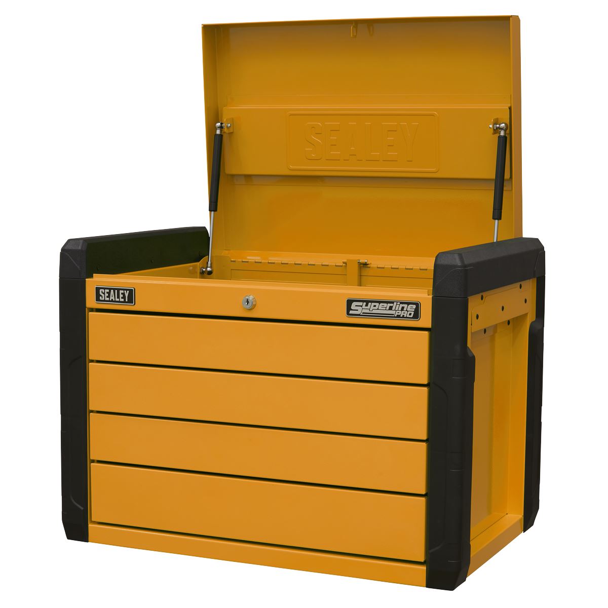 Sealey APPD4O 4-Drawer Push-to-Open Topchest with Ball-Bearing Slides - Orange Sealey