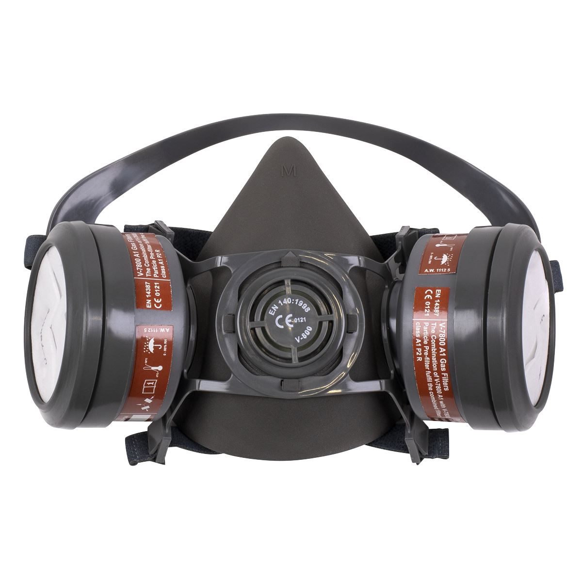 Sealey 9360/61 Half Mask with A1P2R Filter Cartridges Sealey