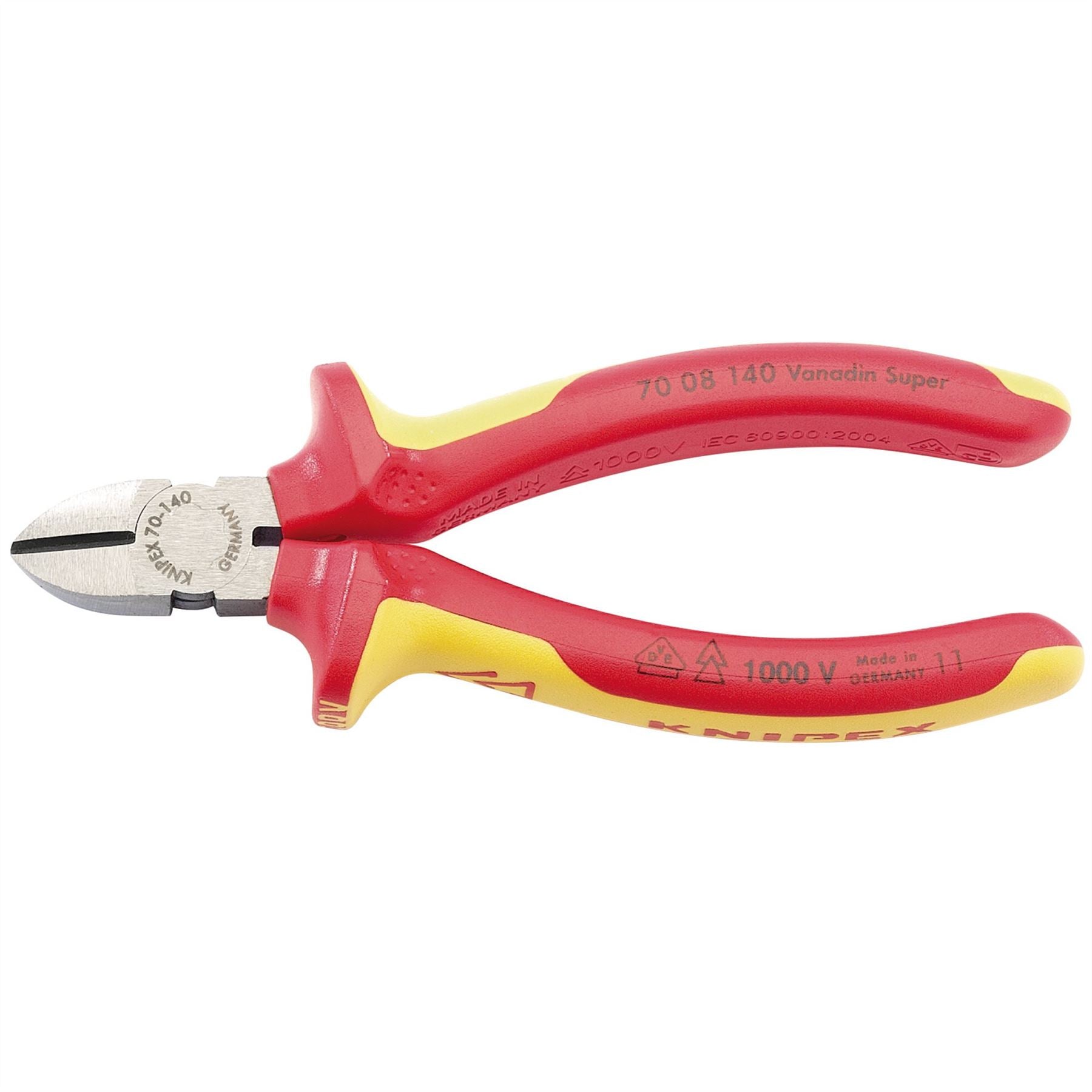 Knipex 31925 70 08 140UKSBE VDE Fully Insulated Diagonal Side Cutters 140mm Knipex