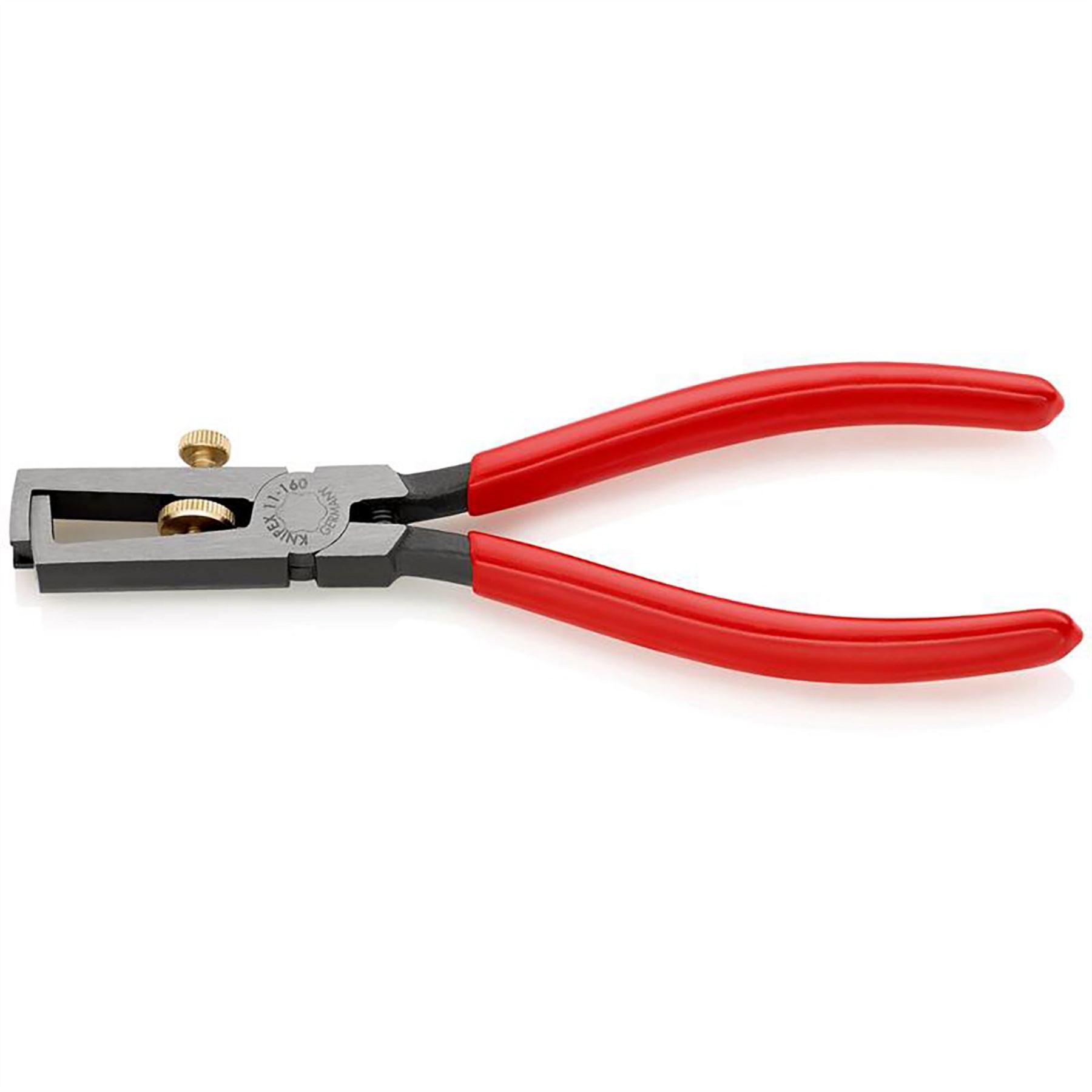 Knipex 12298 11 01 160 Insulation Stripper with opening spring universal plastic coated black atramentized 160mm Knipex