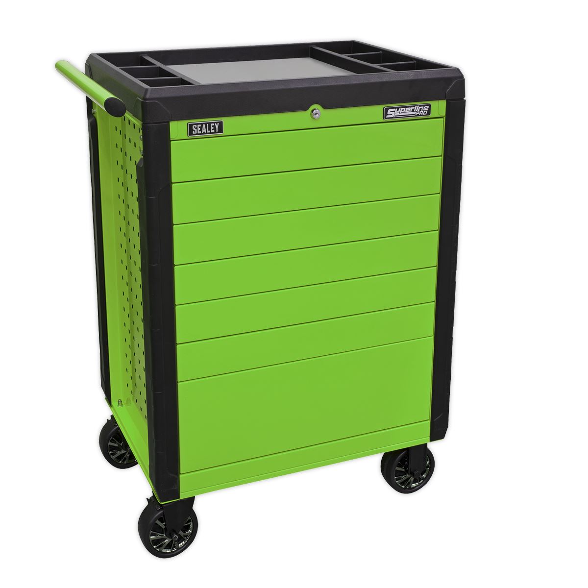 Sealey APPD7G Rollcab 7 Drawer Push-To-Open - Green Sealey