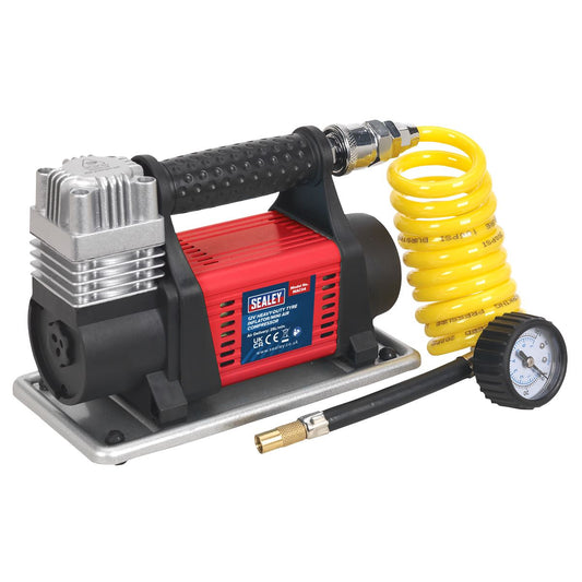 Sealey MAC04 Tyre Inflator/Mini Air Compressor 12V Heavy-Duty Sealey