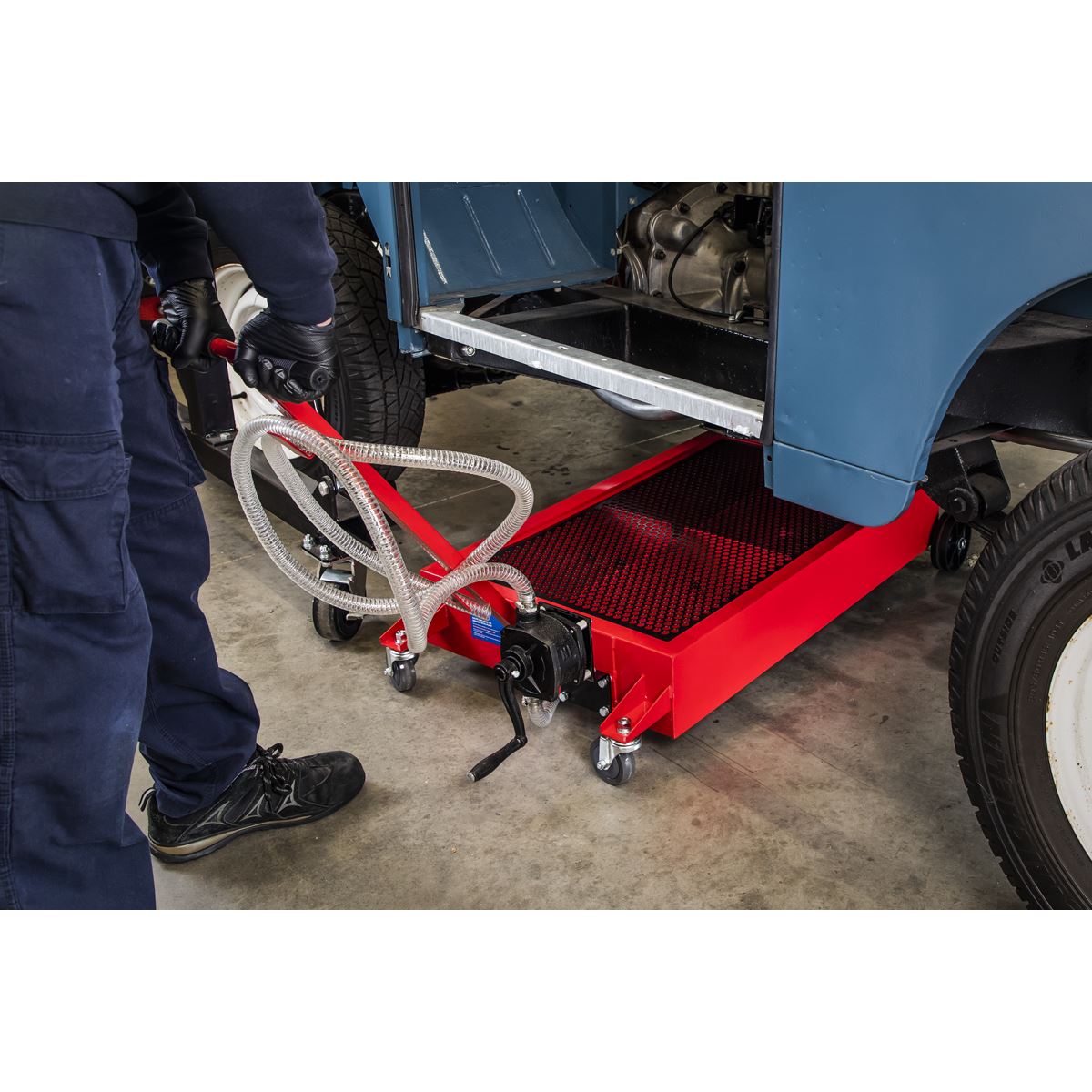 Sealey AK467DXP Low Level Oil Drainer 64L with Pump Sealey