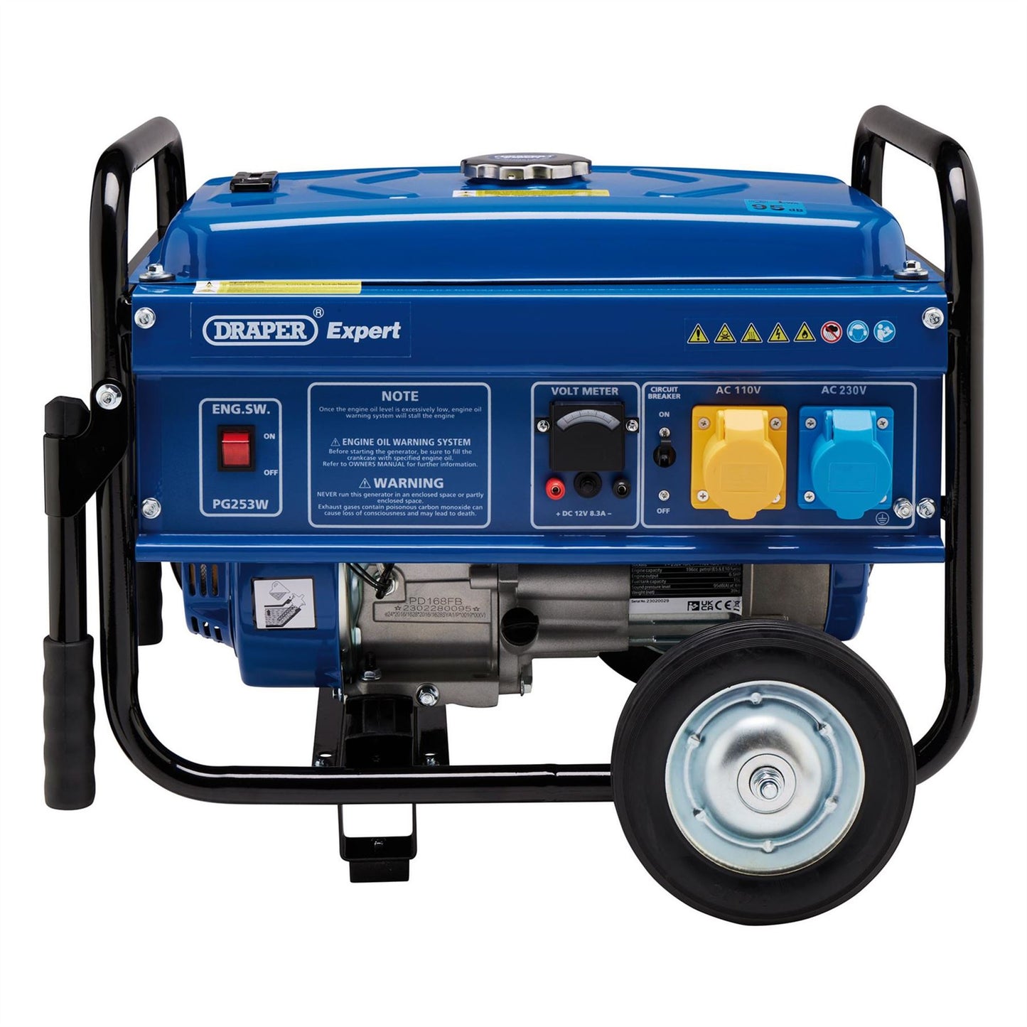 Draper 16066 Expert Petrol Generator with Wheels 2000W Draper
