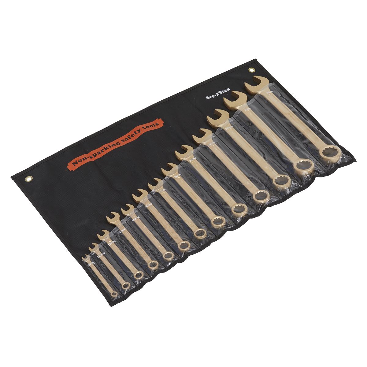 Sealey NS001 Combination Spanner Set 13pc 8-32mm - Non-Sparking Sealey