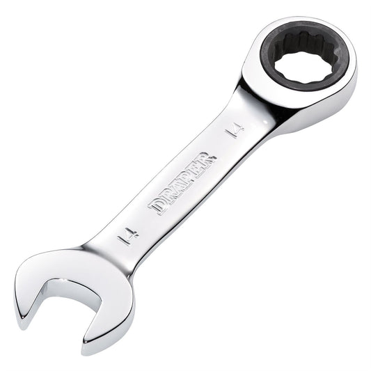 Draper 27895 HI-TORQ® Metric Stubby Ratchet Combination Spanner 14mm Draper