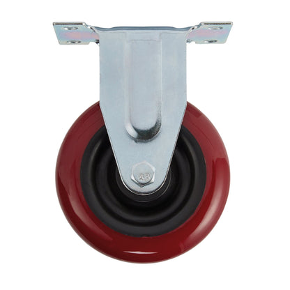 Draper 65522 Fixed Plate Fixing Polyurethane Wheel 100mm Diameter S.W.L. 125kg Draper