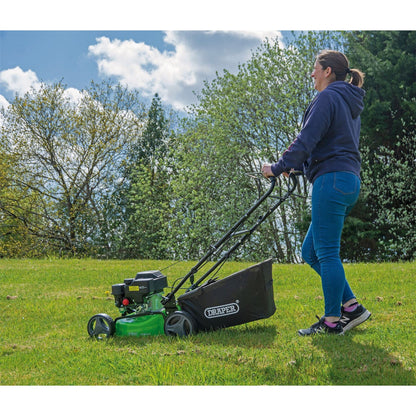 Draper 08671 Steel Deck Petrol Lawn Mower 420mm 132cc/3.3HP Draper