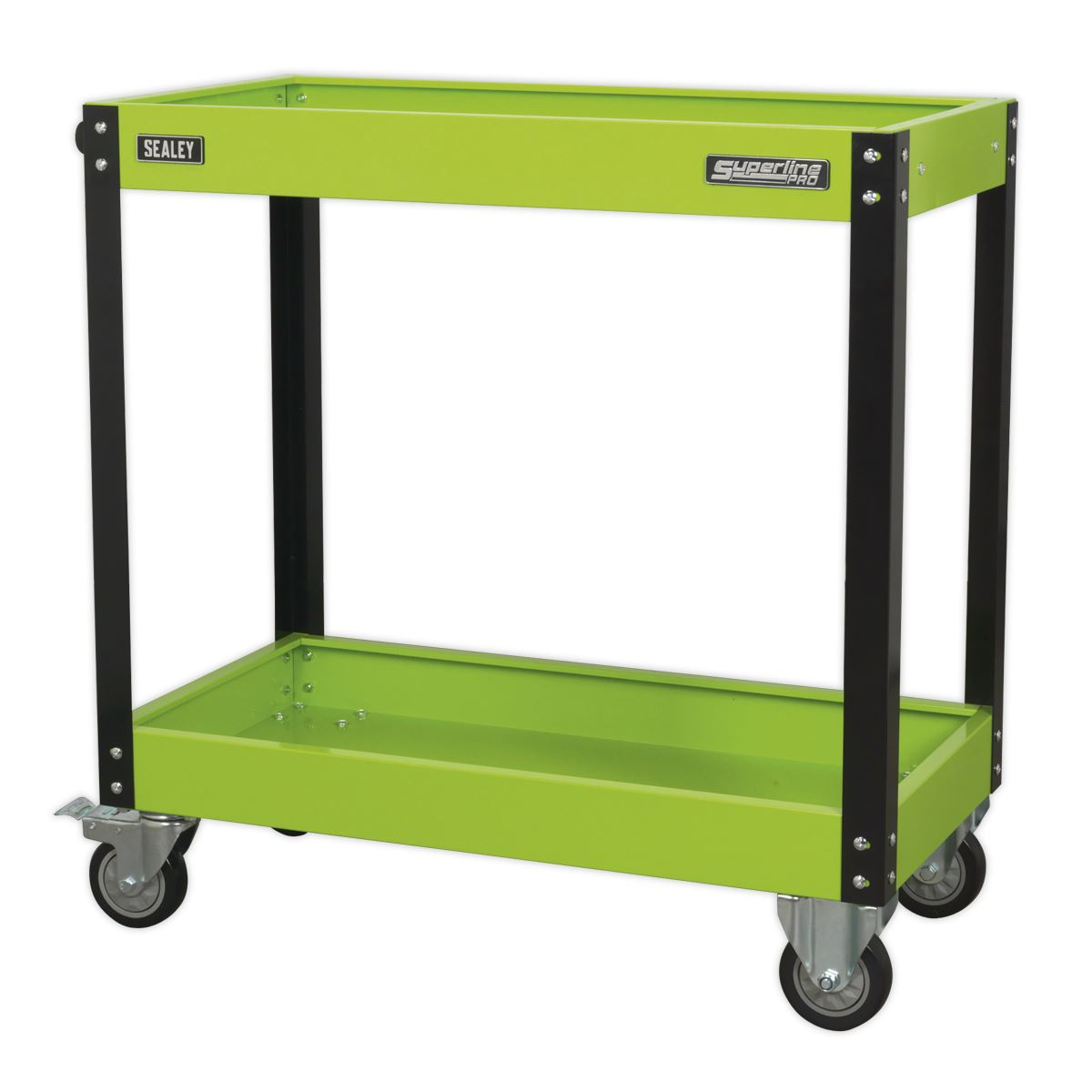 Sealey CX109HV Workshop Trolley 2-Level Heavy-Duty - Hi-Vis Green Sealey