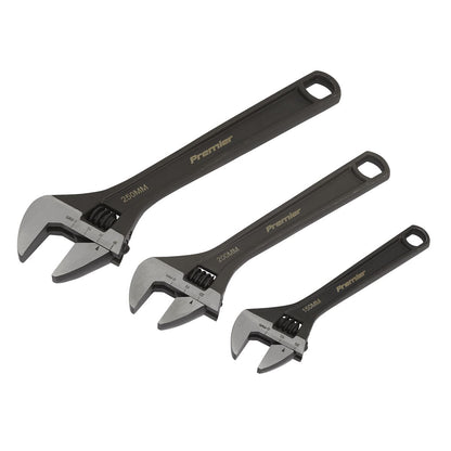 Sealey AK607 Adjustable Wrench Set 3pc Sealey
