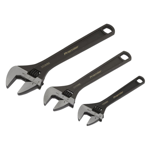Sealey AK607 Adjustable Wrench Set 3pc Sealey