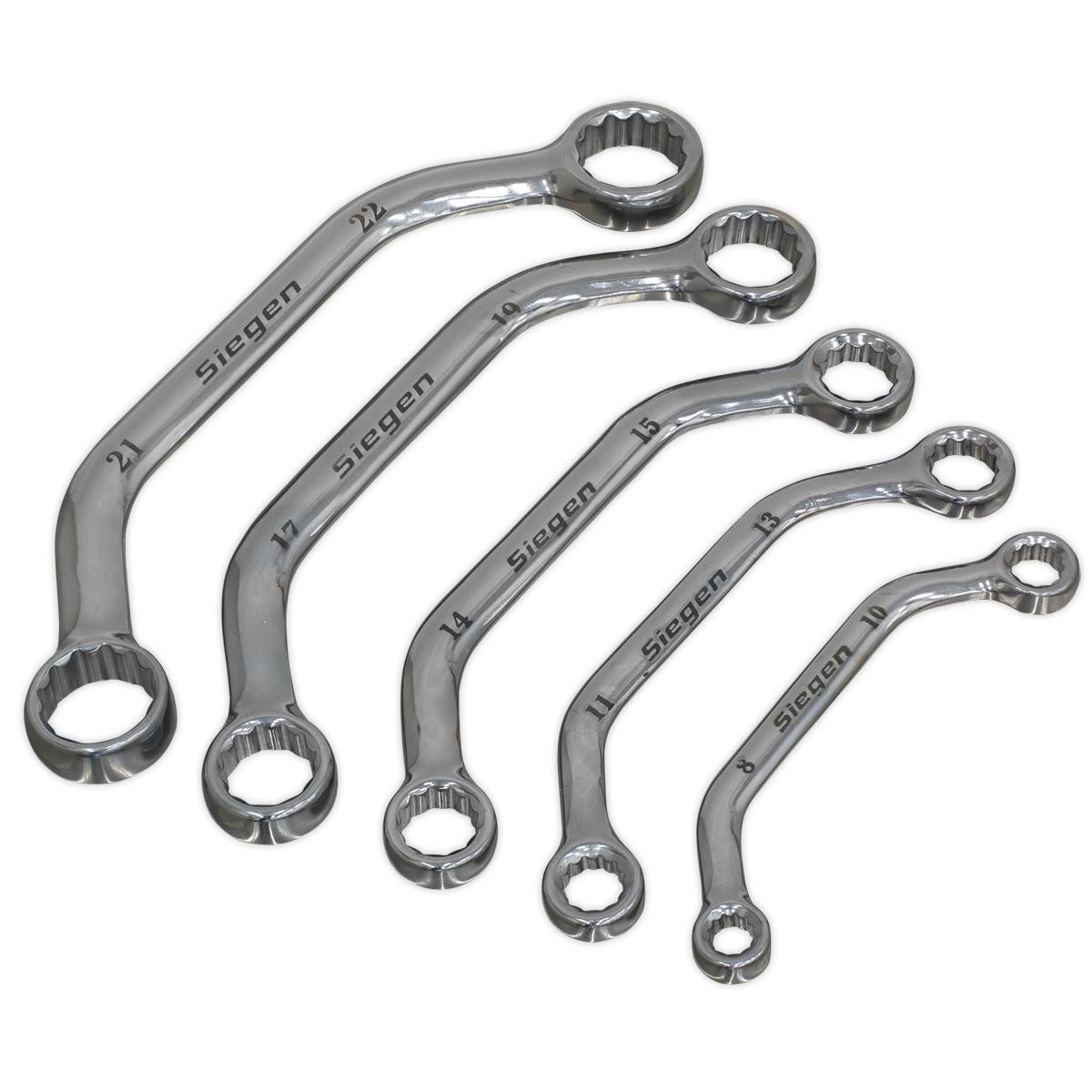 Siegen S0716 Obstruction Spanner Set 5pc Metric Siegen