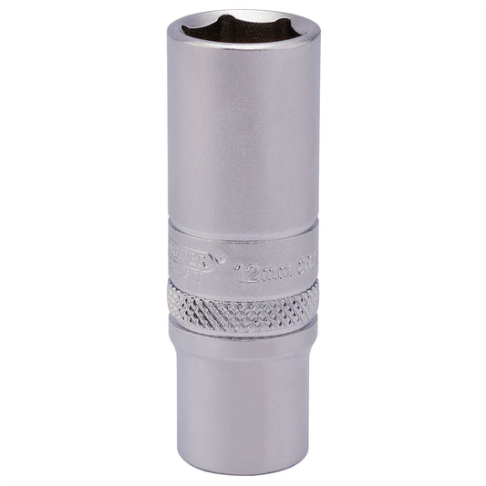 Draper 82142 6 Point Deep Socket 1/4" Sq. Dr. 12mm Draper