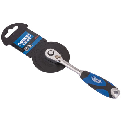 Draper 26514 60 Tooth Micro Head Reversible Soft Grip Ratchet 1/4" Sq. Dr. Draper
