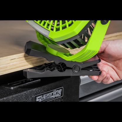 Sealey SCF8WL Portable Clip Fan with Worklight 8" 4 Speeds Sealey