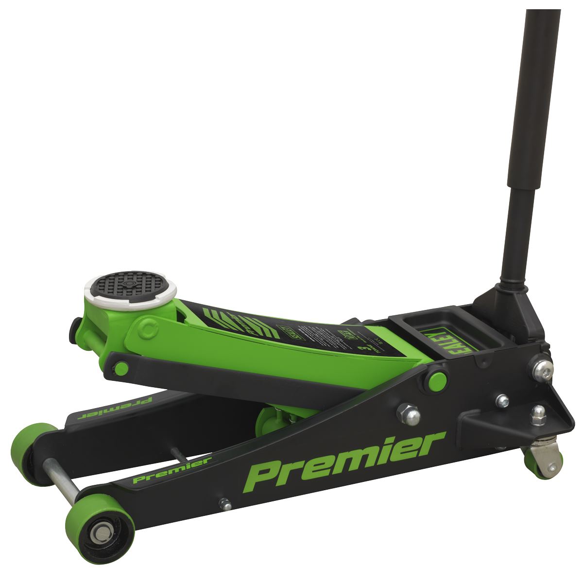 Sealey 3040AG Premier Low Profile Trolley Jack with Rocket Lift 3 Tonne - Green Sealey