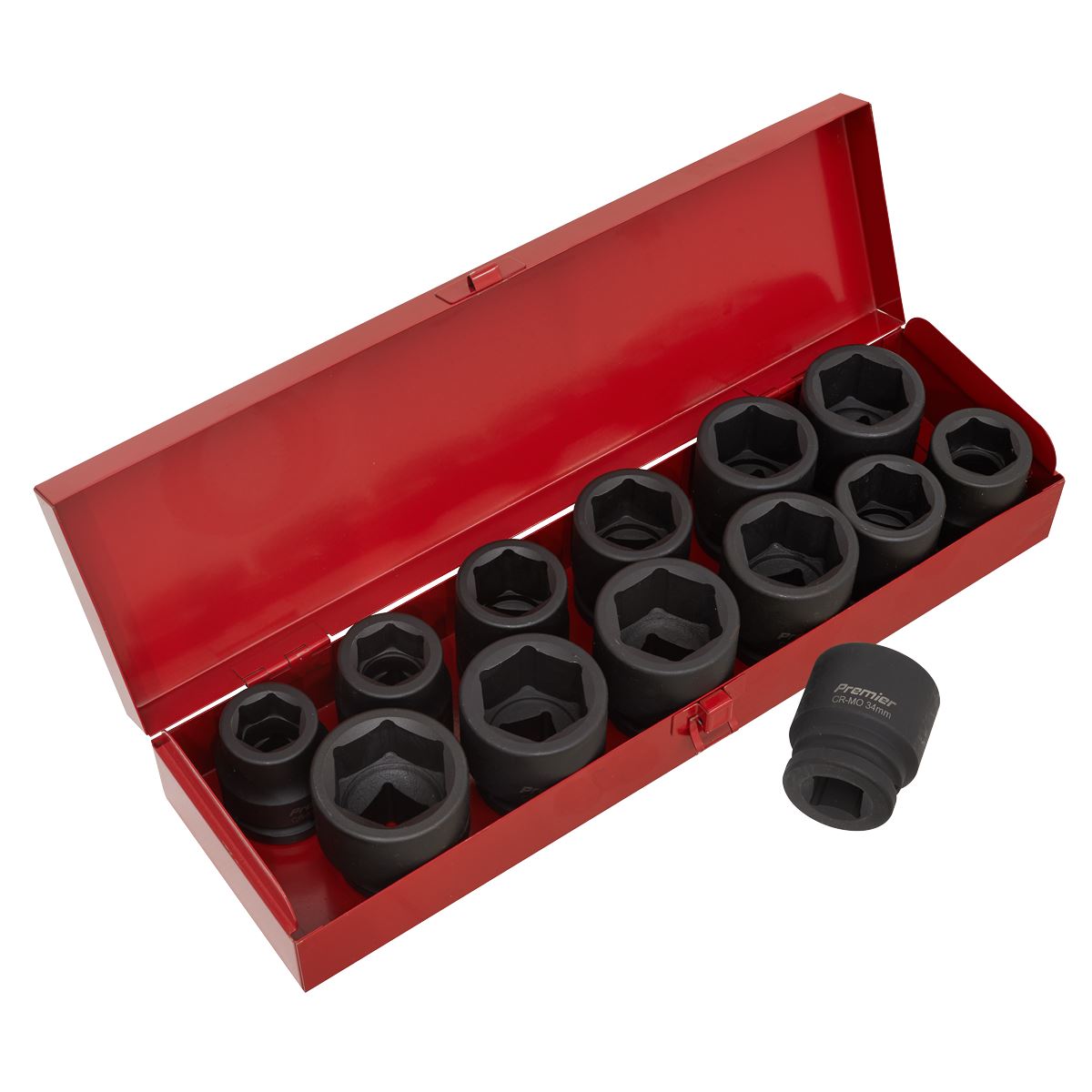 Sealey AK686 Impact Socket Set 13pc 3/4"Sq Drive Metric/Imperial Sealey