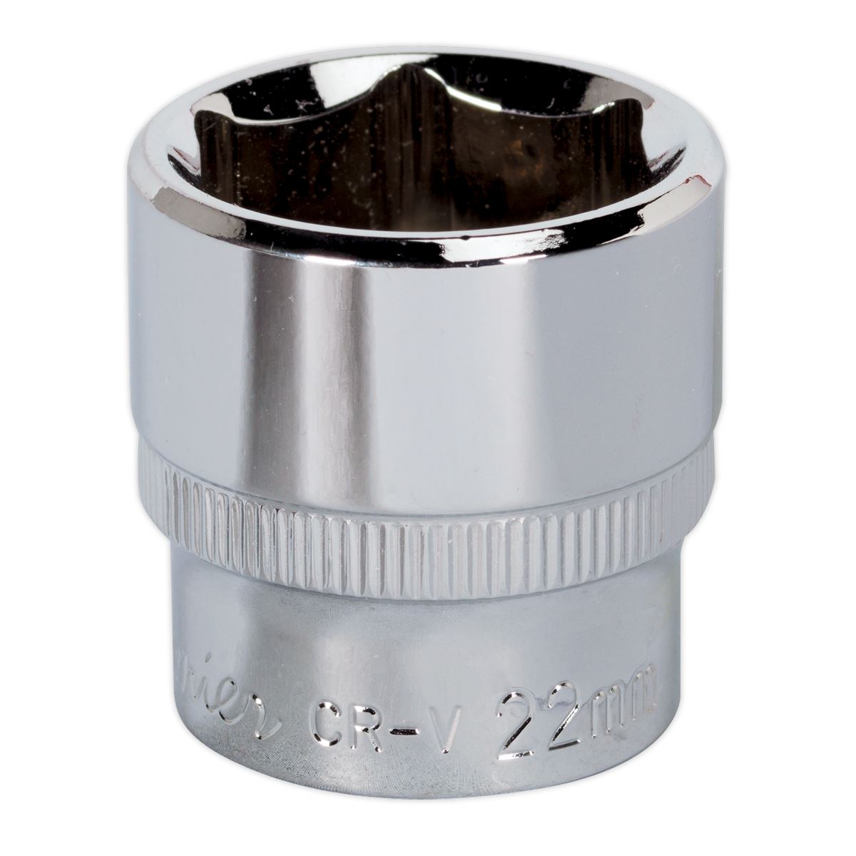 Sealey SP3822 WallDrive® Socket 22mm 3/8"Sq Drive Fully Polished Sealey