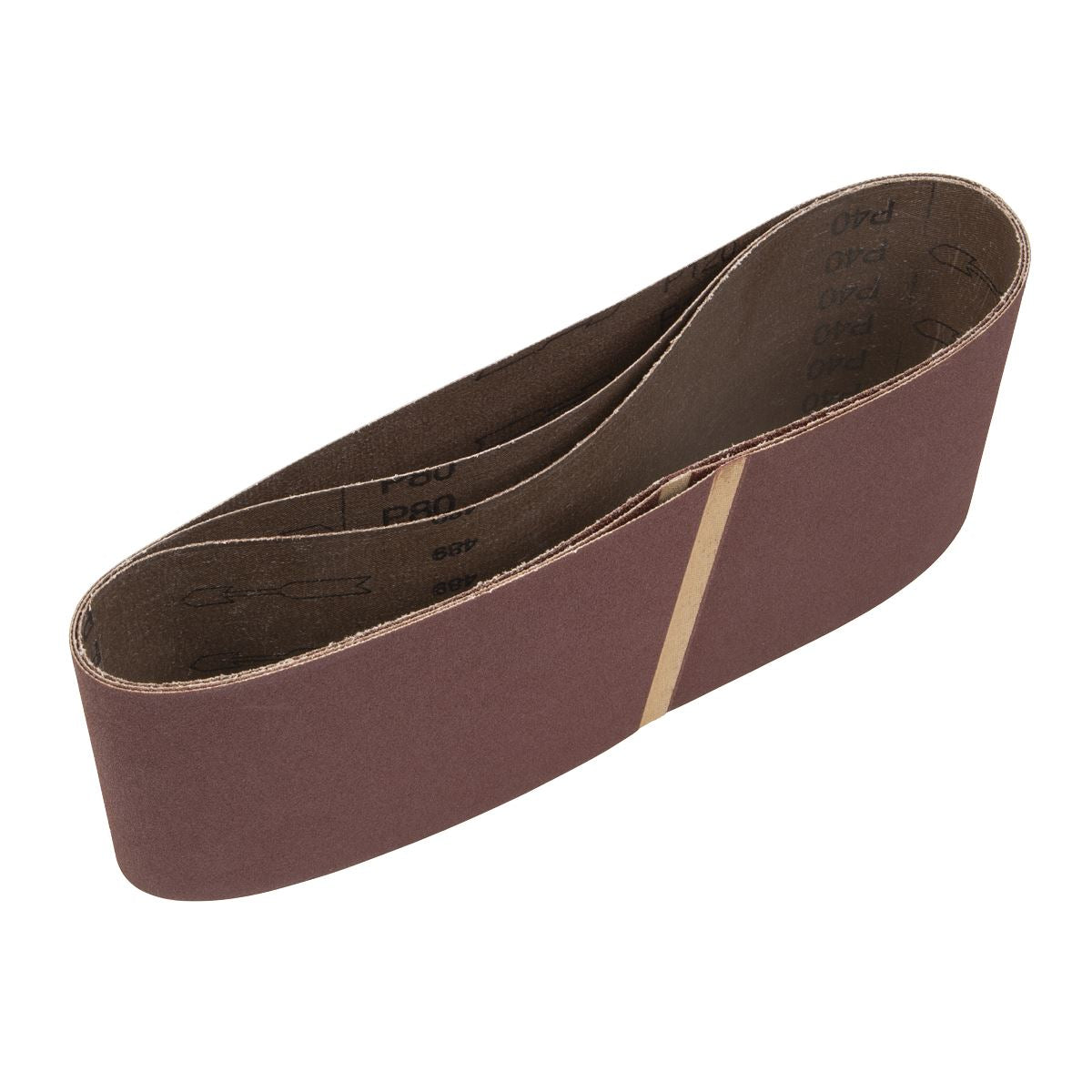 Sealey CB161A/3 Sanding Belt 100 x 610mm - Assorted Grit Pack of 3 Sealey