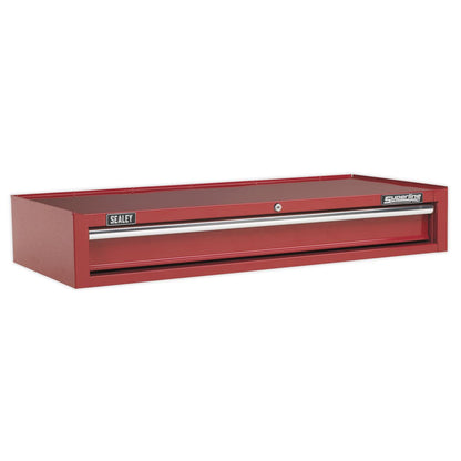 Sealey AP41119 Mid-Box Tool Chest 1 Drawer with Ball-Bearing Slides Heavy-Duty- Red Sealey