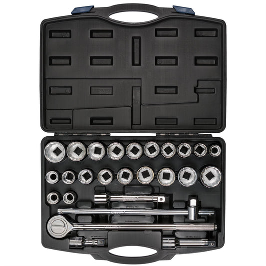 Draper 48329 HI-TORQ® Combined MM/AF Socket Set 3/4" Sq. Dr. Black 26 Piece Draper