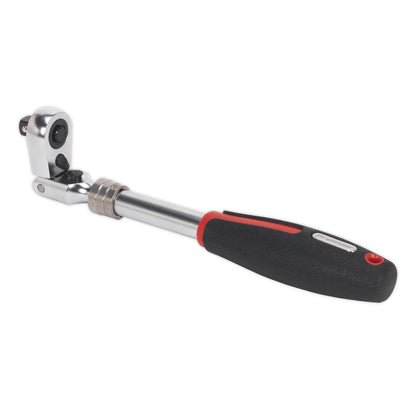 Sealey AK8983 Ratchet Wrench 3/8"Sq Drive Flexi-Head Extendable Premier Platinum Sealey