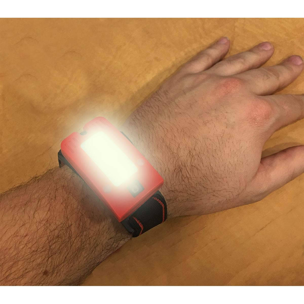 Sealey LED360HTR Rechargeable Head Torch 2W COB LED Auto-Sensor Red Sealey