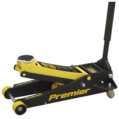 Sealey 3040AY Premier Low Profile Trolley Jack with Rocket Lift 3 Tonne - Yellow Sealey
