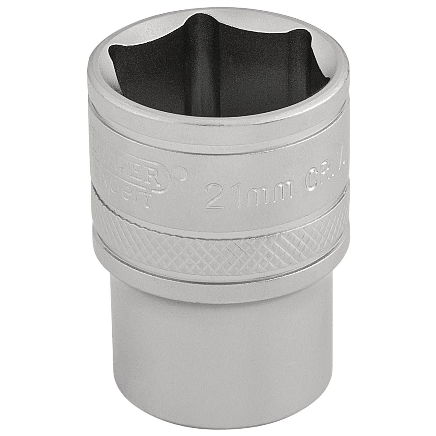 Draper 16612 6 Point Metric Socket 1/2" Sq. Dr. 21mm Draper