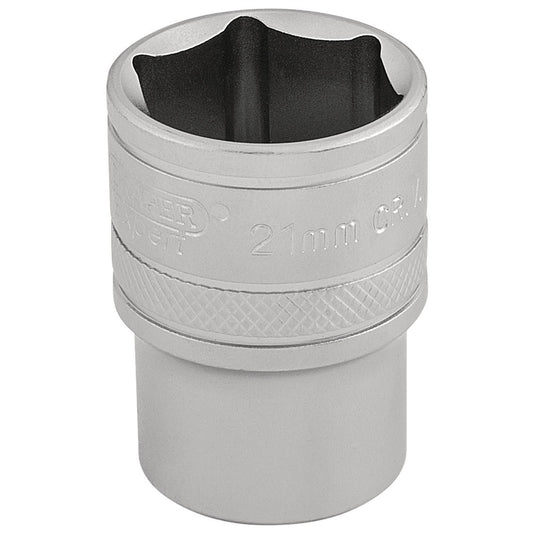 Draper 16612 6 Point Metric Socket 1/2" Sq. Dr. 21mm Draper