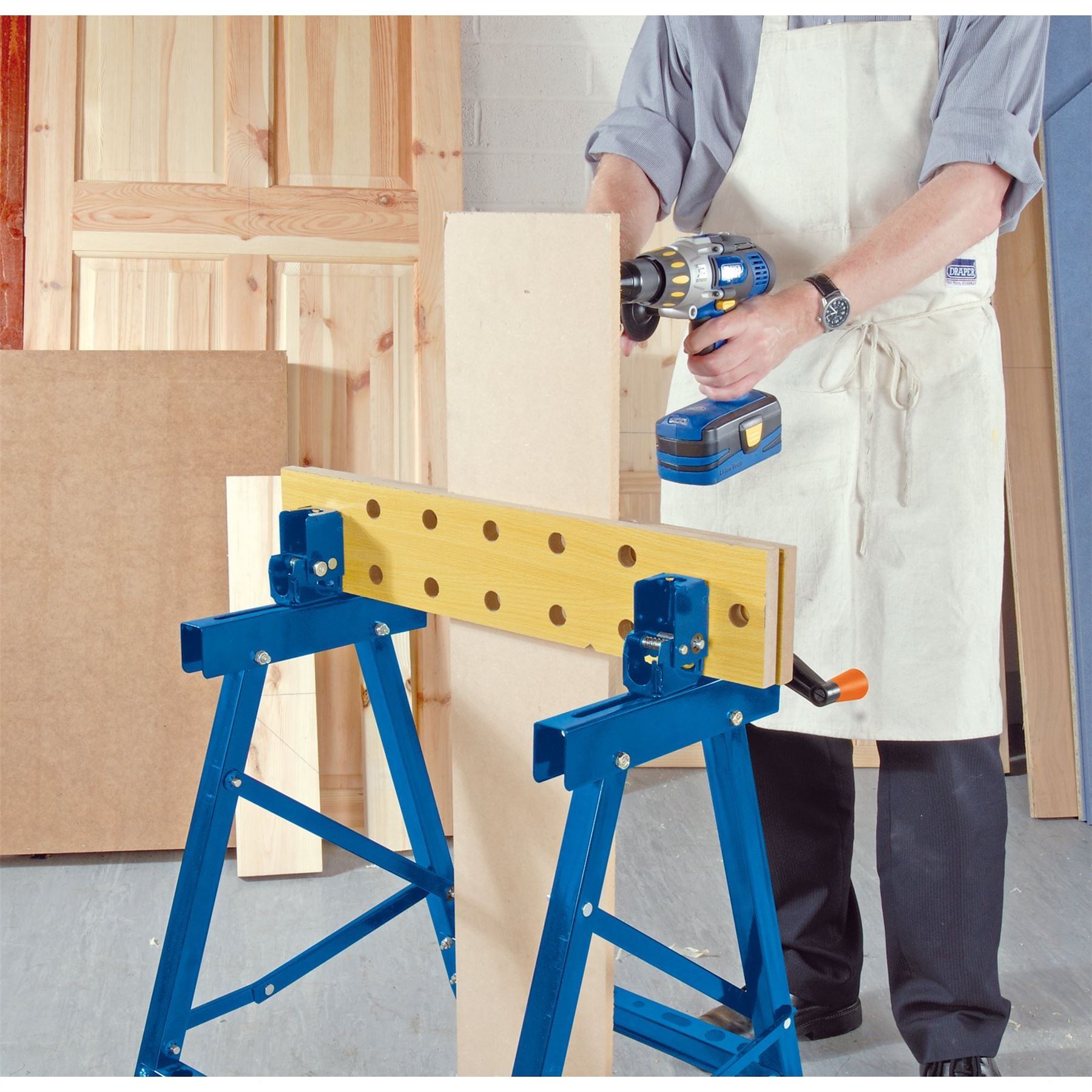 Draper 09951 Tilt & Clamp Fold Down Workbench 600 x 650 x 800mm Draper