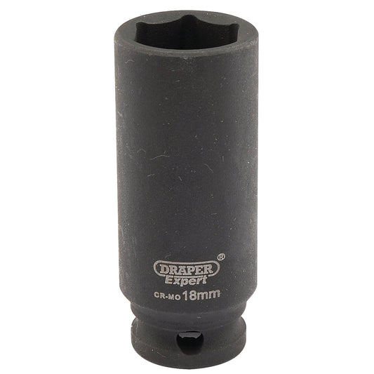 Draper 06891 Expert HI-TORQ® 6 Point Deep Impact Socket 3/8" Sq. Dr. 18mm Draper