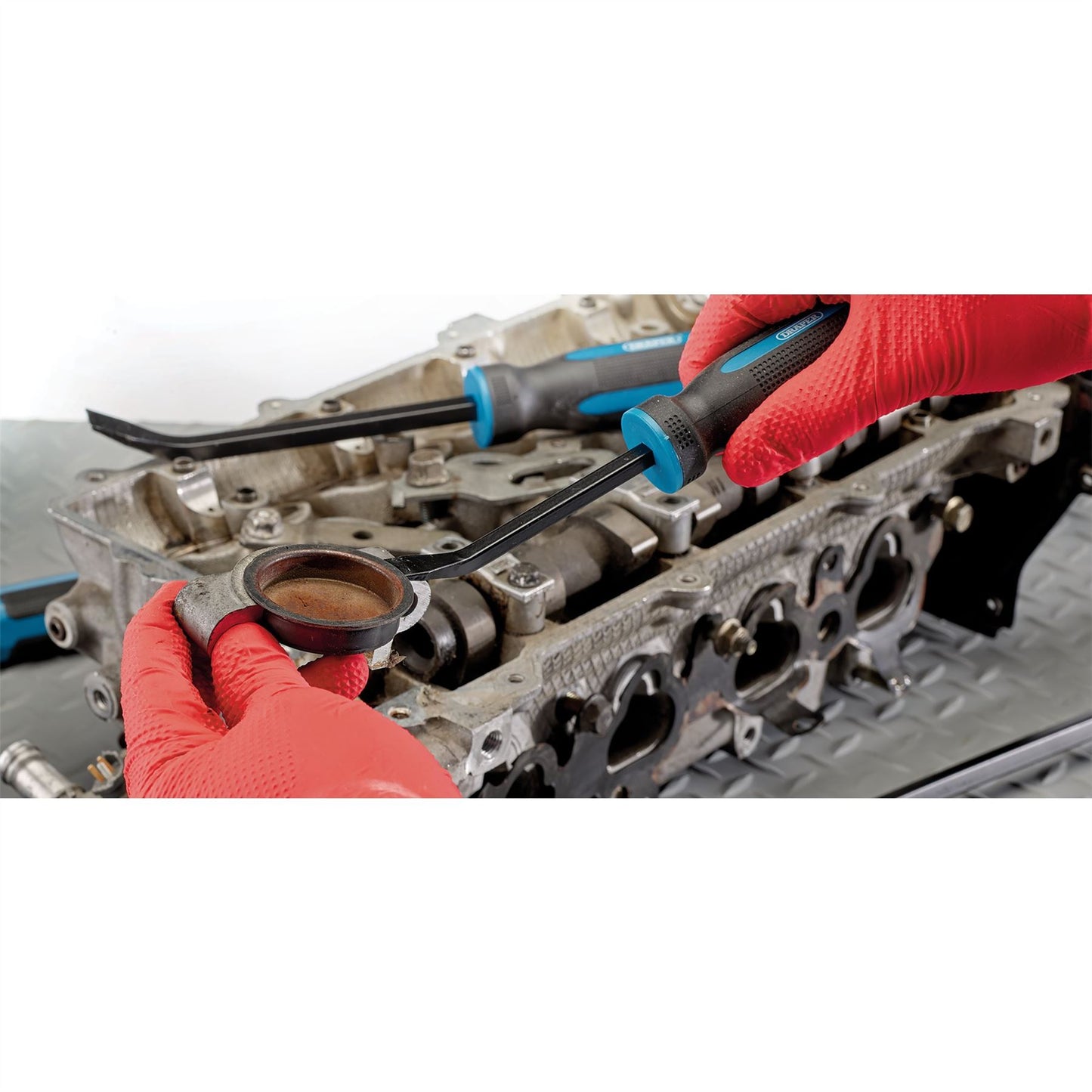 Draper 92034 Pound Thru' Soft Grip Pry Bar Set 4 Piece Draper