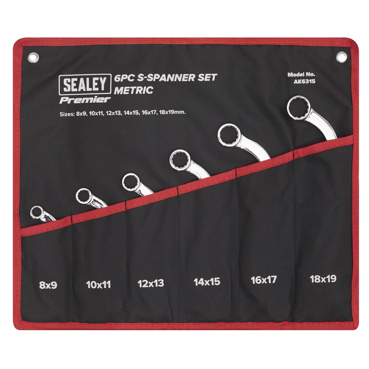 Sealey AK6315 S-Spanner Set 6pc - Metric Sealey