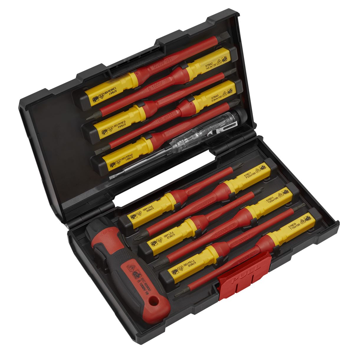 Sealey AK6128 Screwdriver Set 13pc Interchangeable - VDE Approved Sealey