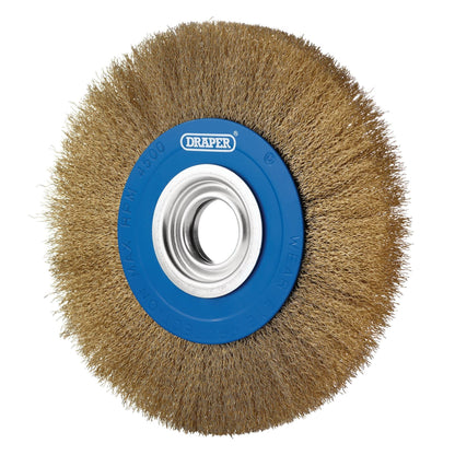 Draper 08067 Brassed Steel Bench Grinder Wire Wheel Brush 200 x 31.75mm Draper