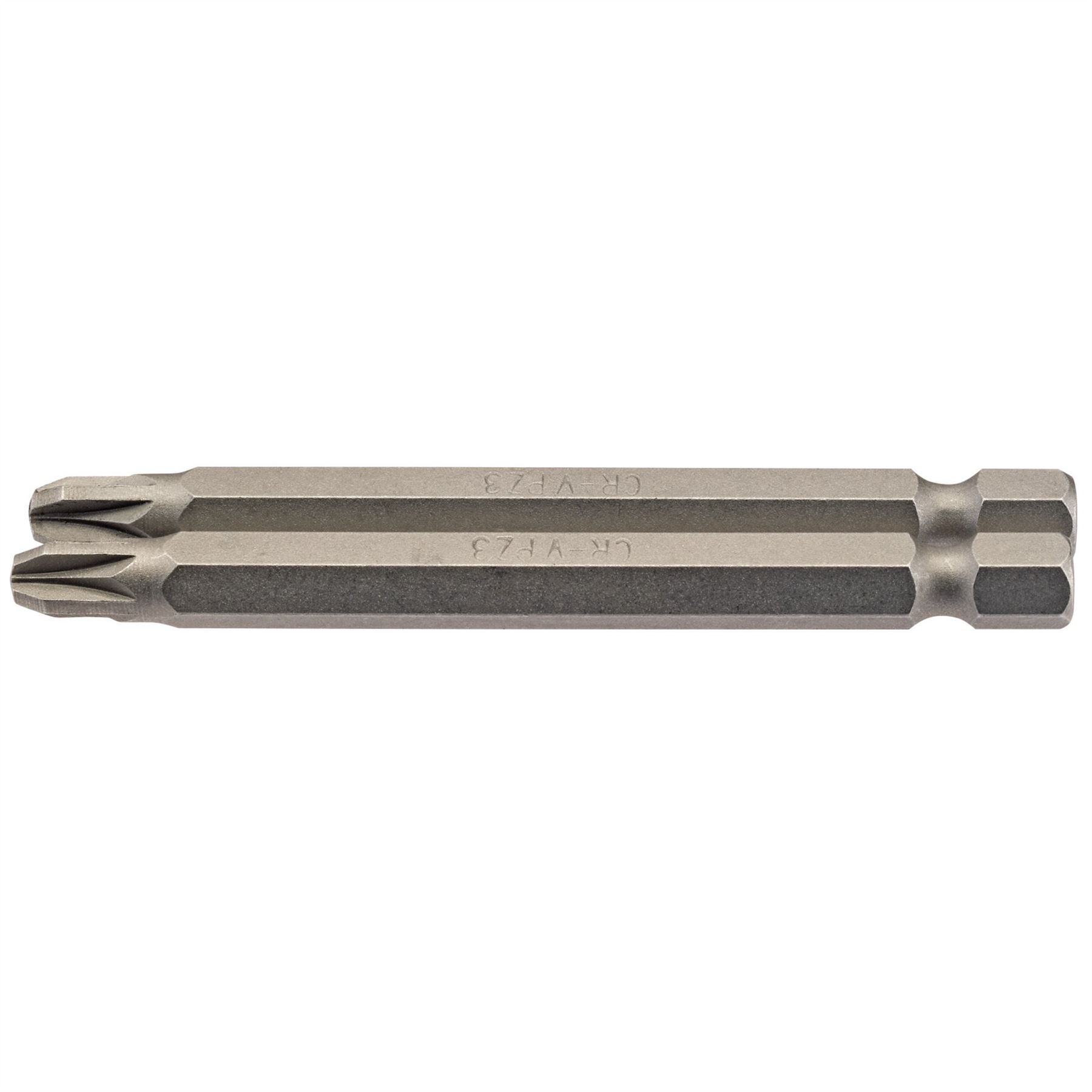 Draper 64313 PZ Type Insert Bit 1/4" Hex 75mm Long No.3 Pack of 2 Draper