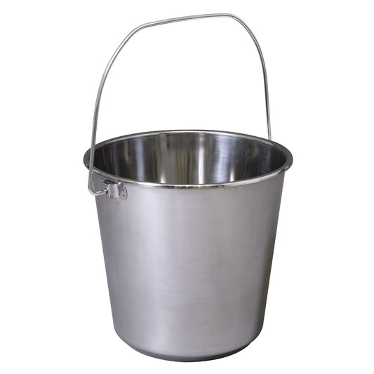Sealey BM8L Mop Bucket 12L - Stainless Steel Sealey