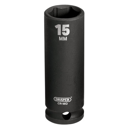 Draper 06888 Expert HI-TORQ® 6 Point Deep Impact Socket 3/8" Sq. Dr. 15mm Draper