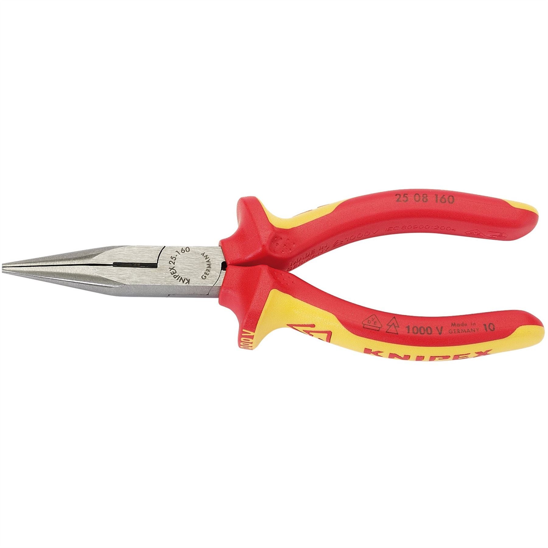 Knipex 31944 25 08 160UKSBE VDE Fully Insulated Long Nose Pliers 160mm Knipex