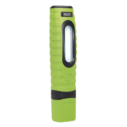 Sealey LED360PLUSG Rechargeable 360° Inspection Light 10W & 3W SMD LED Green 2 x Lithium-ion Sealey