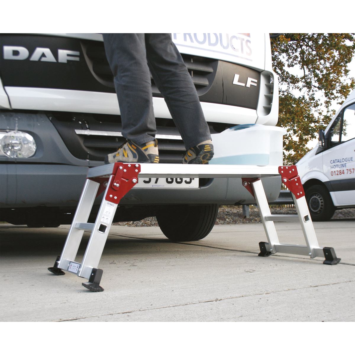 Sealey APS2 Aluminium Folding Platform 2-Tread EN 131-4 Sealey