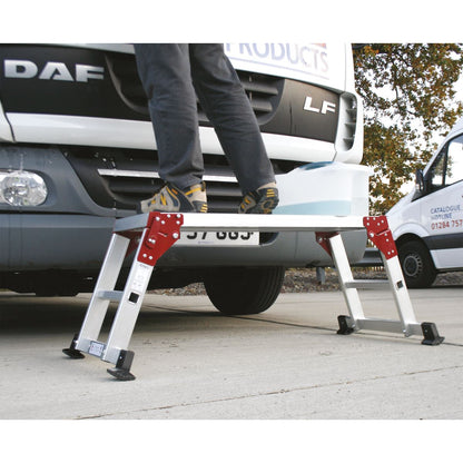 Sealey APS2 Aluminium Folding Platform 2-Tread EN 131-4 Sealey