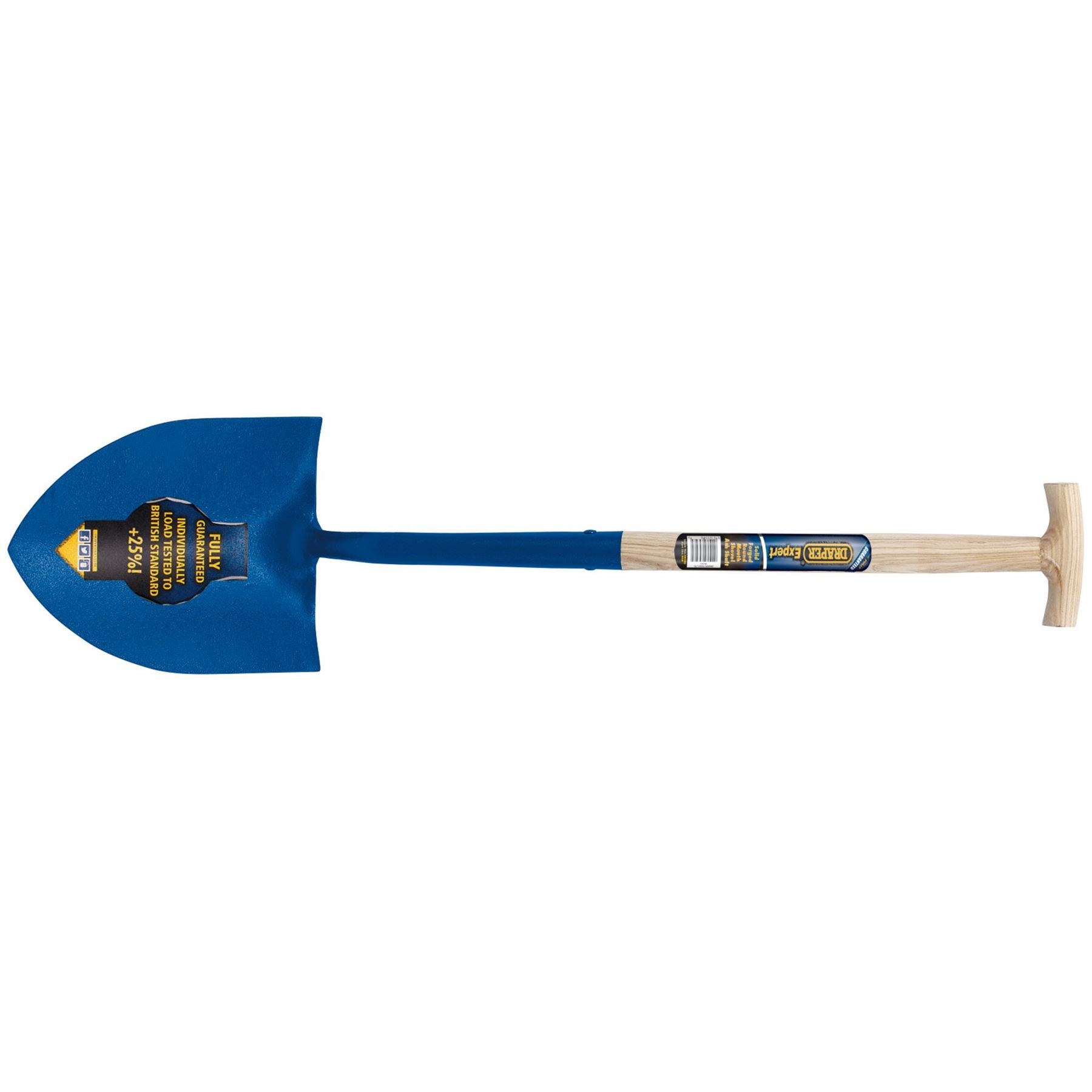 Draper 10875 Expert Contractors Round Mouth No.2 Shovel with Ash Shaft and T-Handle Draper