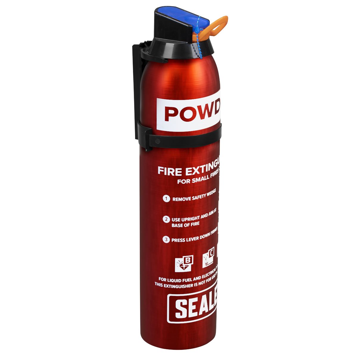 Sealey SDPE006D Fire Extinguisher 0.6kg Dry Powder - Disposable Sealey