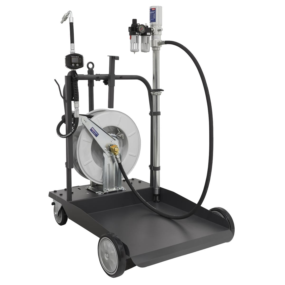 Sealey AK4562D Oil Dispensing System Air Operated with 10m Retractable Hose Reel Sealey