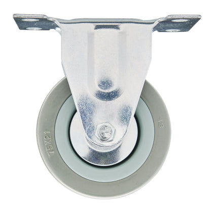 Draper 65477 Fixed Plate Fixing Rubber Castor 75mm Diameter S.W.L. 70kg Draper