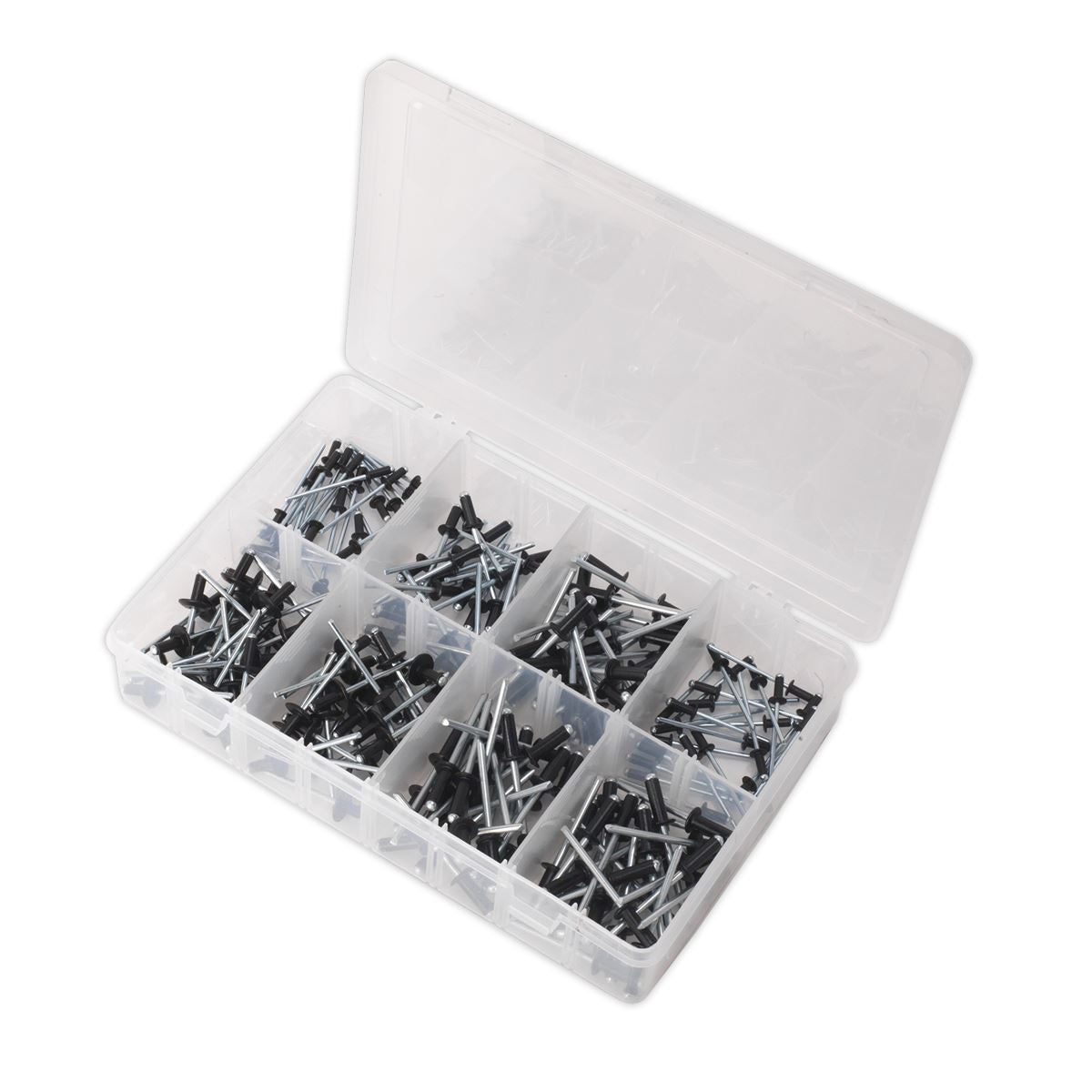 Sealey AB074BR Rivet Assortment 200pc Black Anodised Sealey